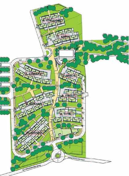 Site Plan Showing Block Names